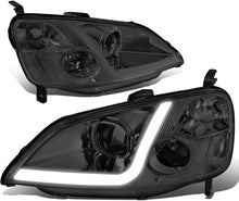 Load image into Gallery viewer, DNA Projector Headlights Honda Civic ES1  / EM2 (01-03) with LED DRL - Black / Chrome / Smoke Housing Alternate Image