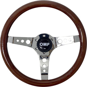 OMP Mugello Racing Vintage Wooden Steering Wheel - 350 mm