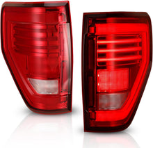 Load image into Gallery viewer, Winjet LED Tail Lights Ford F150 (2009-2014) Sequential Turn Signal - Black / Chrome CTWJ-0706 - Chrome with Red Lens Alternate Image
