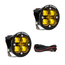 Load image into Gallery viewer, Baja Designs LED Auxiliary Pod Light - Pair Squadron-R SAE with Clear or Amber Lens - Amber Alternate Image