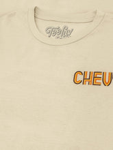 Load image into Gallery viewer, Chevy Chevelle Chevrolet Left Chest Front and Back Print Classic Car T-Shirt - Cream Alternate Image