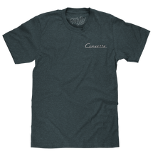 Load image into Gallery viewer, Chevy Corvette C1 Front and Back Print T-Shirt - Navy Heather Alternate Image