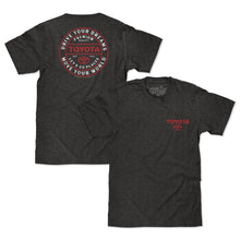 Load image into Gallery viewer, Toyota Drive Your Dreams Left Chest Front and Back Logo T-Shirt - Charcoal Heather Alternate Image