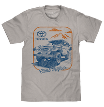 Load image into Gallery viewer, Retro Toyota Land Cruiser Climb Higher T-Shirt - Light Gray Alternate Image