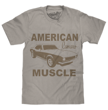 Load image into Gallery viewer, Chevrolet Camaro Faded American Muscle Graphic T-Shirt - Light Gray Alternate Image