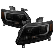 Load image into Gallery viewer, Xtune Projector Headlights Chevy Colorado (15-17) [Light Bar DRL - Halogen Model] Black With Smoked Lens - Default Title Alternate Image