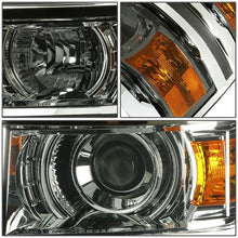 Load image into Gallery viewer, DNA Projector Headlights for Chevy Silverado 1500 (2014-2015) Chrome or Black Housing with Clear Lens Alternate Image