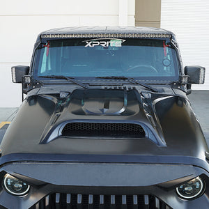 Xprite Hood Jeep Wrangler JK (07-18) [Unpainted - Piranha Series] with Functional Air Vents