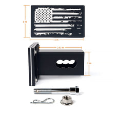 Load image into Gallery viewer, Xprite Aluminum Trailer Hitch Cover for 2" Receivers - U.S. Flag / Paw Print / X Logo - U.S. Flag Alternate Image