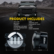 Load image into Gallery viewer, Xprite 4" LED Fog Light Chrysler PT Cruiser (2006-2010) Explore Series - White Alternate Image