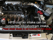 Load image into Gallery viewer, HPS Performance Cold Air Intake Nissan Altima 2.5L 4Cyl (2002-2006) [Converts to Shortram] Black / Polished / Black / Red - Blue Alternate Image