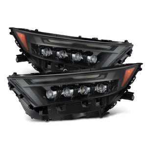 AlphaRex Projector Headlights Toyota RAV4 (19-23) [Low or High Trim] LED Nova Series w/ LED DRL - Black or Alpha-Black