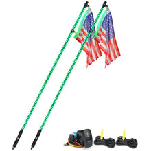 Load image into Gallery viewer, Xprite Twister Series Spiral Solid Color LED Flag Pole Whip Light - Multiple Length Options Alternate Image