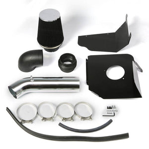 DNA Air Intake Kit Chevy Avalanche Tahoe Suburban Silverado 1500 (2007-2008) [w/ Heat Shield + Cone Filter] Silver / Black