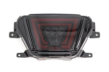 Load image into Gallery viewer, OLM Rear Brake / Fog / Reverse Light Toyota GR Supra (20-24) [V1 F1 Style] Smoke Lens/ Gloss Black Base / Red Bar Alternate Image