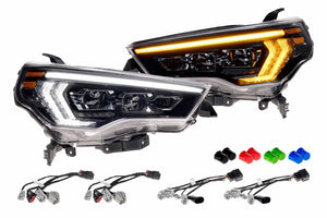 Morimoto Headlights Toyota 4Runner (2014-2024) XB LED - Black w/ Switchable White or Amber DRL