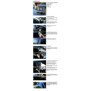 DNA Window Visors Ford Ranger Extended Cab (1993-2012) Tape-On - Dark Smoke