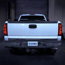 Load image into Gallery viewer, AlphaRex LED Tail Lights for Chevy Silverado &amp; GMC Sierra 1500 / 1500HD / 2500HD / 3500HD (99-07) Luxx Series with Sequential Turn Signal - Alpha-Black / Black / Black Red Alternate Image