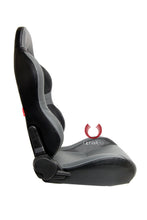 Load image into Gallery viewer, Cipher Auto Full Carbon Fiber PU Seats (Black and Gray - Sold as a Pair - Reclining) CPA1011CFBKGY Alternate Image