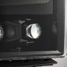 Load image into Gallery viewer, AlphaRex LED Projector Headlights Chevy Silverado 1500 (14-16) [3D Ice-Cube LED - NOVA Series w/ DRL] Black / Chrome / Jet Black - Black Alternate Image