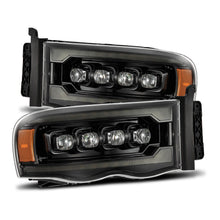 Load image into Gallery viewer, AlphaRex LED Projector Headlights Dodge Ram (02-05) [3D Ice-Cube LED - NOVA Series w/ DRL] Black / Chrome / Jet Black Alternate Image