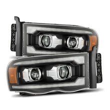 Load image into Gallery viewer, AlphaRex LED Projector Headlights Dodge Ram (02-05) LUXX Series - Sequential Turn Signal -  Black /  Chrome / Alpha-Black Alternate Image