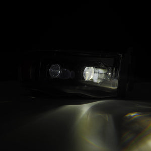 AlphaRex LED Projector Headlights Dodge Ram (02-05) LUXX Series - Sequential Turn Signal -  Black /  Chrome / Alpha-Black