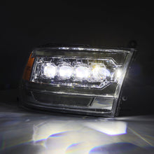Load image into Gallery viewer, AlphaRex LED Projector Headlights Dodge Ram (09-18) [3D Ice-Cube LED - NOVA Series w/ DRL] Black / Chrome / Jet Black Alternate Image