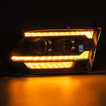 Load image into Gallery viewer, AlphaRex Projector Headlights Dodge Ram (09-18) G2 Version Pro Series - Sequential - Alpha-Black / Black / Chrome - Alpha-Black Alternate Image