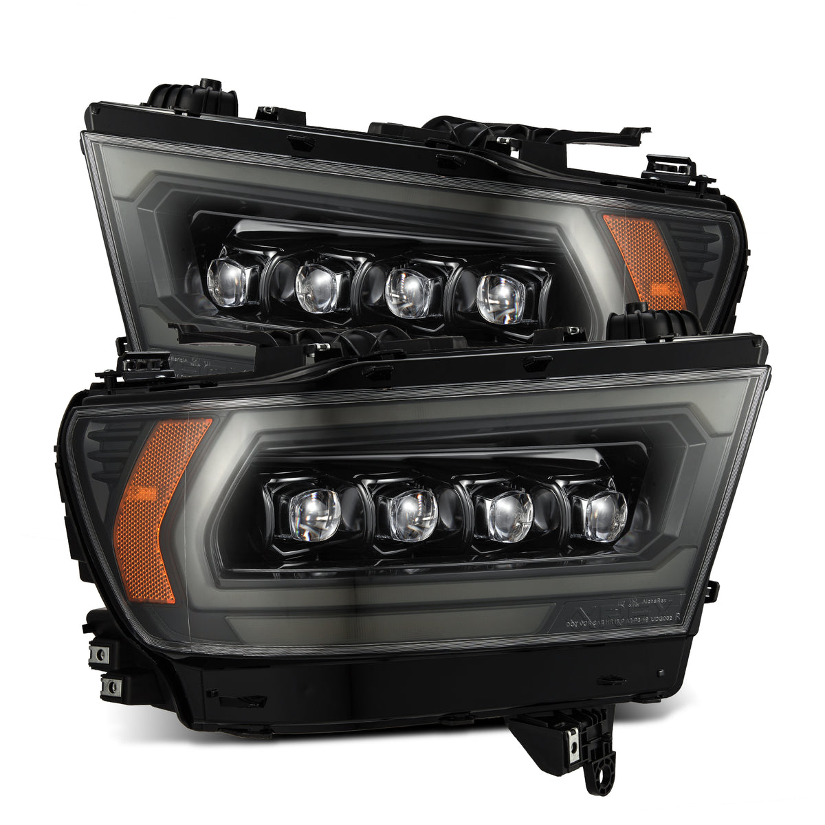 AlphaRex LED Projector Headlights Dodge Ram 1500 (19-23) [3D Ice-Cube