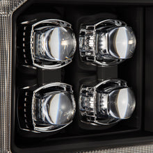 Load image into Gallery viewer, AlphaRex LED Projector Headlights Ford Excursion (05-07) [3D Ice-Cube LED - NOVA Series w/ DRL] Alpha-Black or Black - Alpha-Black Alternate Image