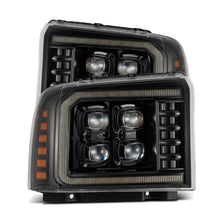 Load image into Gallery viewer, AlphaRex LED Projector Headlights Ford Excursion (05-07) [3D Ice-Cube LED - NOVA Series w/ DRL] Alpha-Black or Black - Alpha-Black Alternate Image