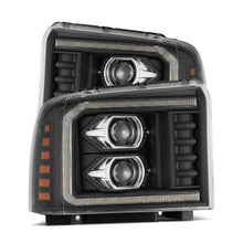 Load image into Gallery viewer, AlphaRex Projector Headlights Ford Super Duty (05-07) Pro Series - Sequential - Alpha-Black or Black - Black Alternate Image