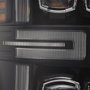 AlphaRex LED Projector Headlights Ford Excursion (08-10) [3D Ice-Cube LED - NOVA Series w/ DRL] Alpha-Black or Black