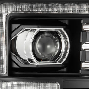 AlphaRex LED Projector Headlights Ford Excursion (08-10) [LUXX Series - DRL Light Tube] Black or Alpha-Black