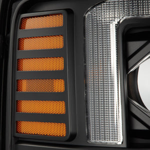 AlphaRex LED Projector Headlights Ford Super Duty (08-10) [LUXX Series - DRL Light Tube] Black or Alpha-Black