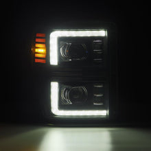 Load image into Gallery viewer, AlphaRex Projector Headlights Ford Super Duty (08-10) Pro Series - Sequential - Alpha-Black or Black - Black Alternate Image