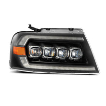 Load image into Gallery viewer, AlphaRex LED Projector Headlights Ford F150 (04-08) [3D Ice-Cube LED - NOVA Series w/ DRL] Alpha-Black / Black / Chrome - Alpha-Black Alternate Image