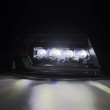 Load image into Gallery viewer, AlphaRex LED Projector Headlights Ford F150 (04-08) [3D Ice-Cube LED - NOVA Series w/ DRL] Alpha-Black / Black / Chrome - Alpha-Black Alternate Image