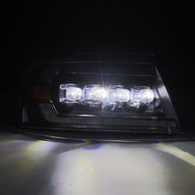 Load image into Gallery viewer, AlphaRex LED Projector Headlights Lincoln Mark LT (06-08) [3D Ice-Cube LED - NOVA Series w/ DRL] Alpha-Black / Black / Chrome - Alpha-Black Alternate Image