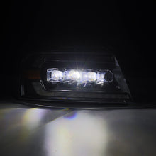Load image into Gallery viewer, AlphaRex LED Projector Headlights Ford F150 (04-08) [3D Ice-Cube LED - NOVA Series w/ DRL] Alpha-Black / Black / Chrome - Alpha-Black Alternate Image