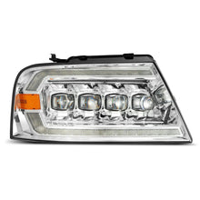 Load image into Gallery viewer, AlphaRex LED Projector Headlights Lincoln Mark LT (06-08) [3D Ice-Cube LED - NOVA Series w/ DRL] Alpha-Black / Black / Chrome - Alpha-Black Alternate Image