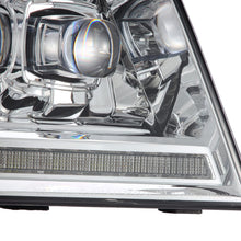 Load image into Gallery viewer, AlphaRex LED Projector Headlights Ford F150 (04-08) [3D Ice-Cube LED - NOVA Series w/ DRL] Alpha-Black / Black / Chrome - Alpha-Black Alternate Image