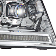 Load image into Gallery viewer, AlphaRex LED Projector Headlights Lincoln Mark LT (06-08) [3D Ice-Cube LED - NOVA Series w/ DRL] Alpha-Black / Black / Chrome - Alpha-Black Alternate Image