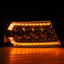 Load image into Gallery viewer, AlphaRex LED Projector Headlights Ford F150 (04-08) [3D Ice-Cube LED - NOVA Series w/ DRL] Alpha-Black / Black / Chrome - Alpha-Black Alternate Image