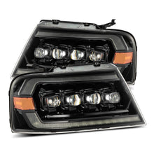 Load image into Gallery viewer, AlphaRex LED Projector Headlights Lincoln Mark LT (06-08) [3D Ice-Cube LED - NOVA Series w/ DRL] Alpha-Black / Black / Chrome - Alpha-Black Alternate Image