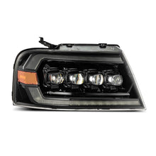 Load image into Gallery viewer, AlphaRex LED Projector Headlights Lincoln Mark LT (06-08) [3D Ice-Cube LED - NOVA Series w/ DRL] Alpha-Black / Black / Chrome - Alpha-Black Alternate Image