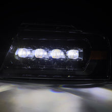 Load image into Gallery viewer, AlphaRex LED Projector Headlights Lincoln Mark LT (06-08) [3D Ice-Cube LED - NOVA Series w/ DRL] Alpha-Black / Black / Chrome - Alpha-Black Alternate Image