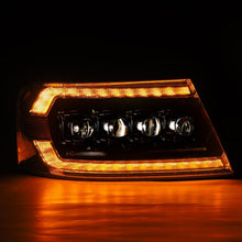Load image into Gallery viewer, AlphaRex LED Projector Headlights Lincoln Mark LT (06-08) [3D Ice-Cube LED - NOVA Series w/ DRL] Alpha-Black / Black / Chrome - Alpha-Black Alternate Image