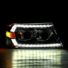 Load image into Gallery viewer, AlphaRex Projector Headlights Lincoln Mark LT (06-08) Pro Series - Sequential - Alpha-Black / Black / Chrome - Black Alternate Image
